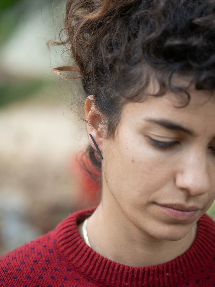 עגילי 'מקל וגזר' עגילי 'מקל וגזר'