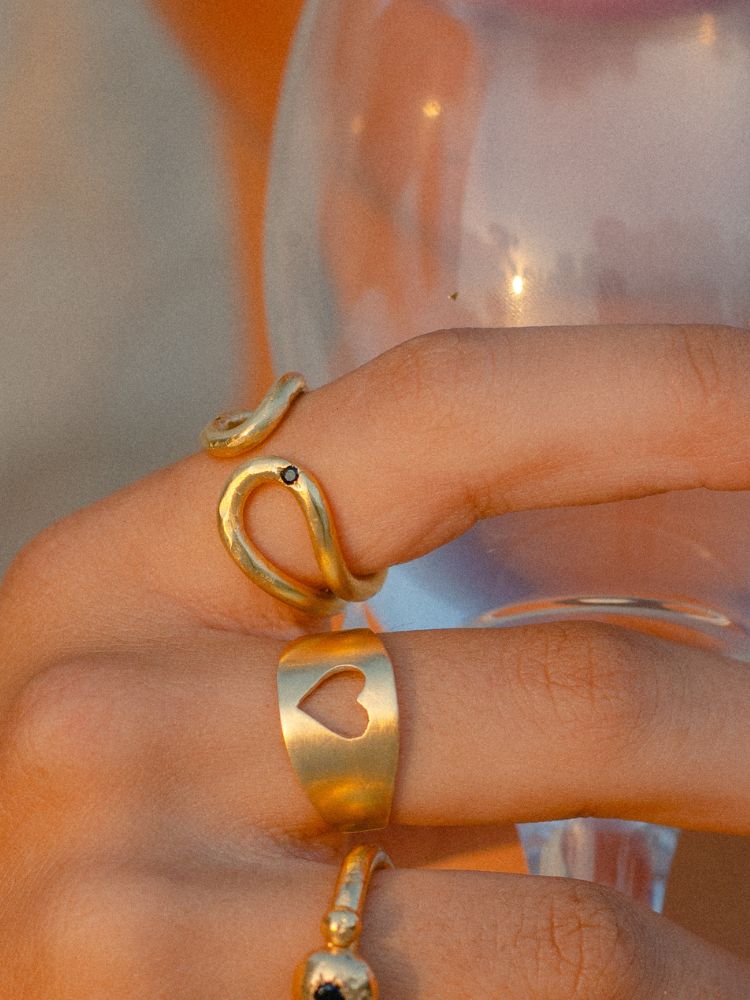 טבעת חותם לב טבעת חותם לב