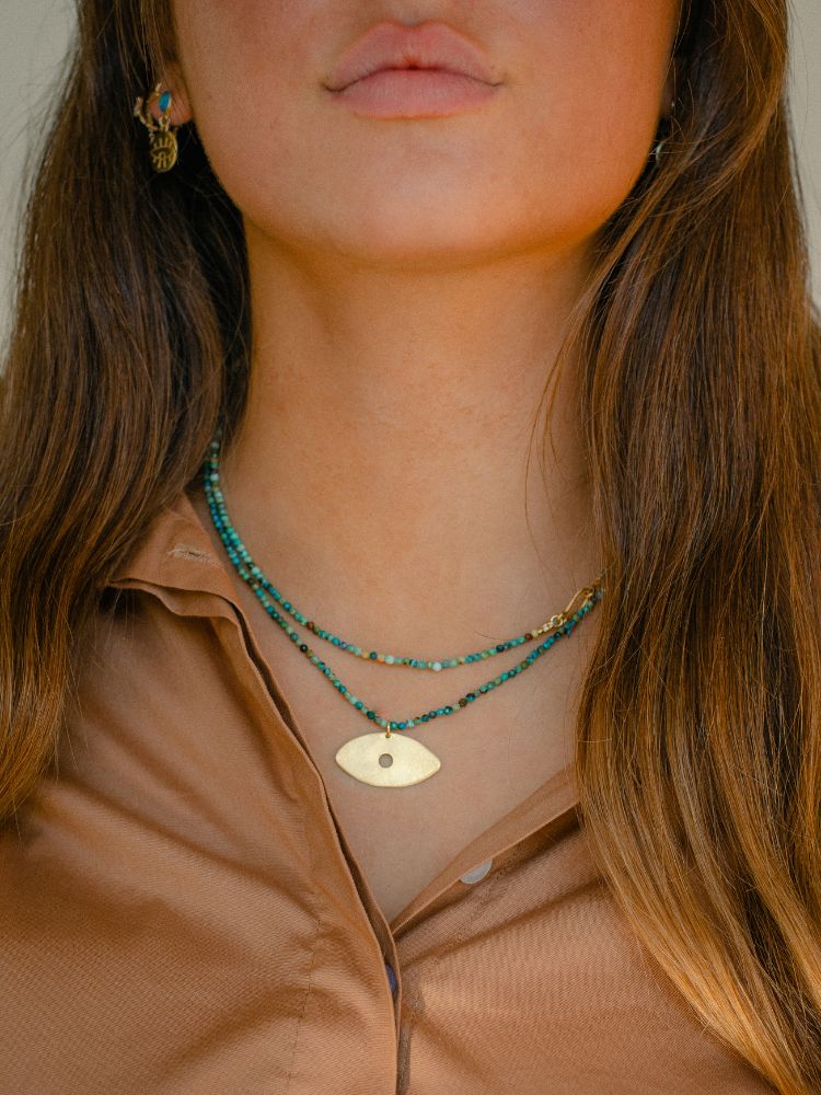 שרשרת עין וטורקיז שרשרת עין וטורקיז