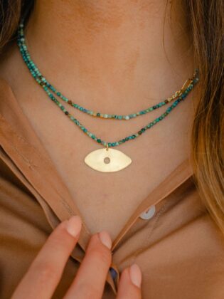 שרשרת עין וטורקיז