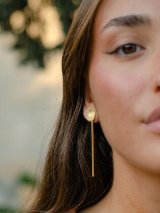 עגילי לונה האנג זהב