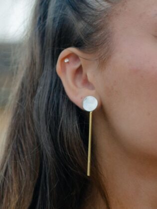 עגילי לונה האנג כסף